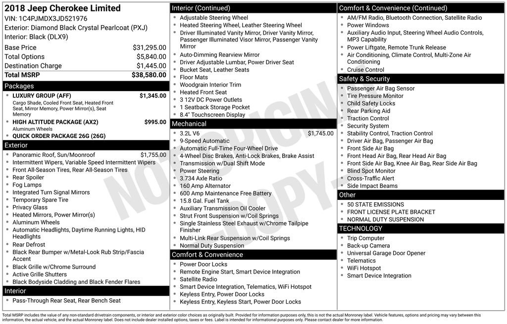 Used 2018 Jeep Cherokee Limited w/ Luxury Group image 2