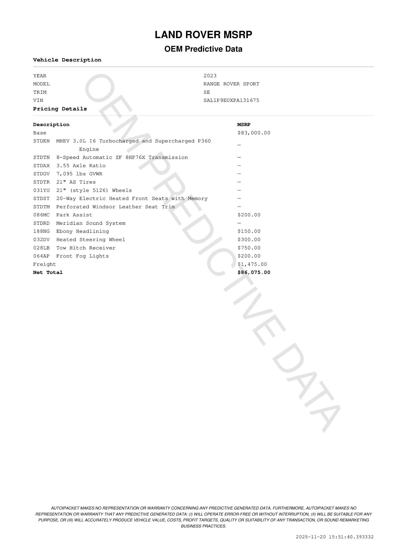 Used 2023 Land Rover Range Rover Sport SE image 11