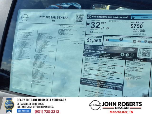 New 2026 Nissan Sentra SR w/ Floor Mat Package image 20