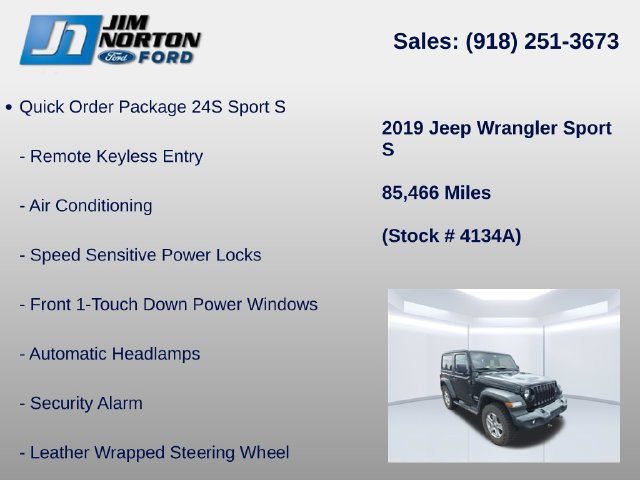 Used 2019 Jeep Wrangler Sport AWD/4WD image 14