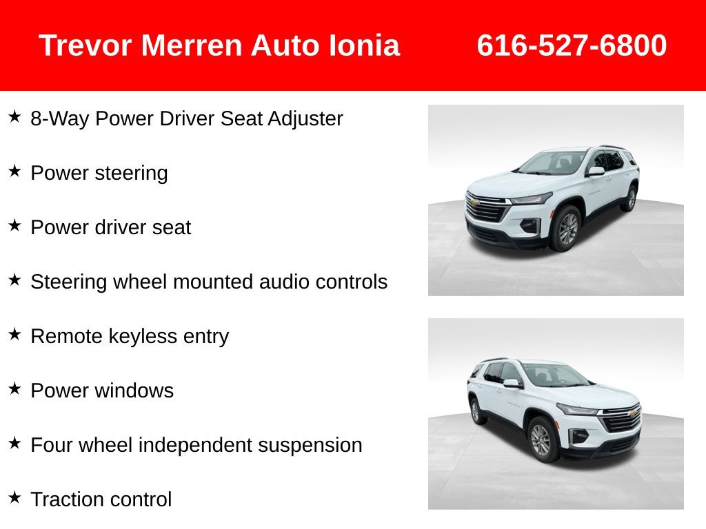 Used 2023 Chevrolet Traverse LT w/ LPO, Floor Liner Package AWD/4WD image 37