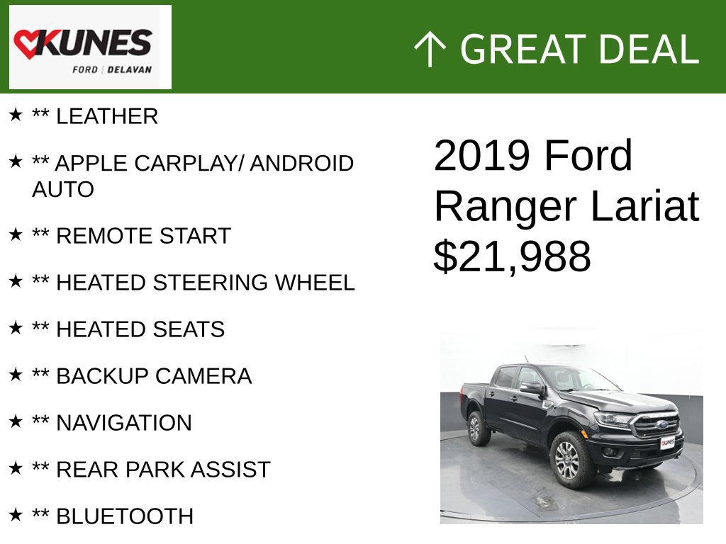 Used 2019 Ford Ranger Lariat w/ Equipment Group 501A Mid AWD/4WD image 2