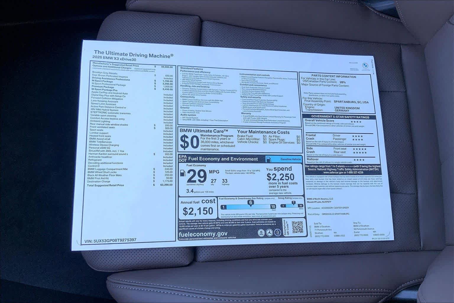 New 2026 BMW X3 xDrive30 w/ Premium Package image 18