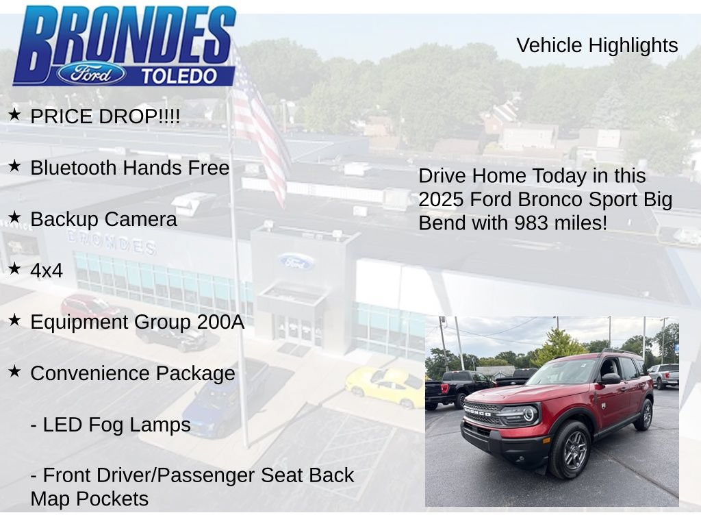 Used 2025 Ford Bronco Sport Big Bend w/ Convenience Package AWD/4WD image 5