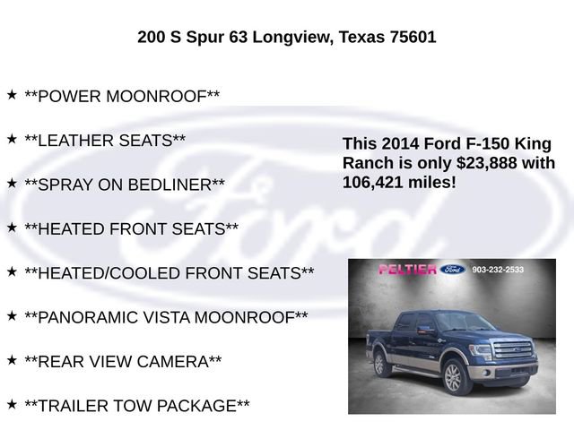 Used 2014 Ford F150 King Ranch w/ King Ranch Luxury Package RWD image 10