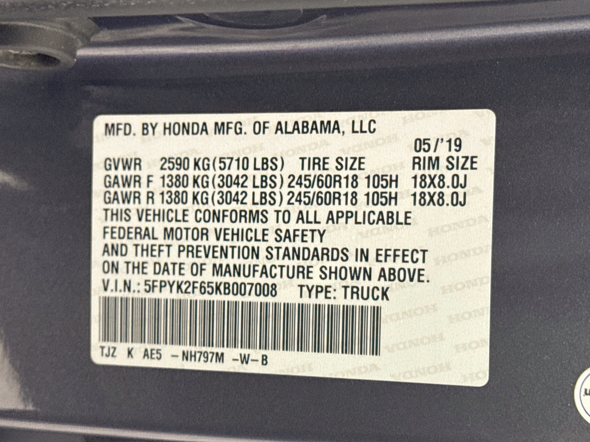 Used 2019 Honda Ridgeline RTL-T image 40