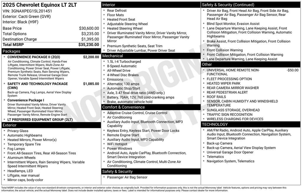 Used 2025 Chevrolet Equinox LT w/ Convenience Package II AWD/4WD image 3