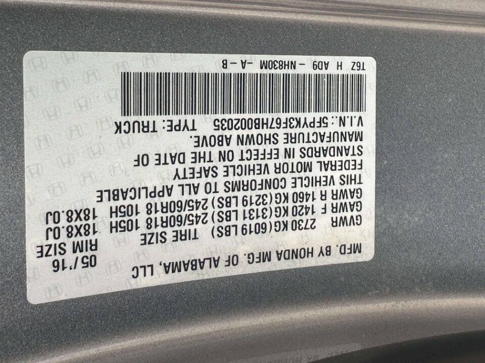 Used 2017 Honda Ridgeline RTL-T image 22