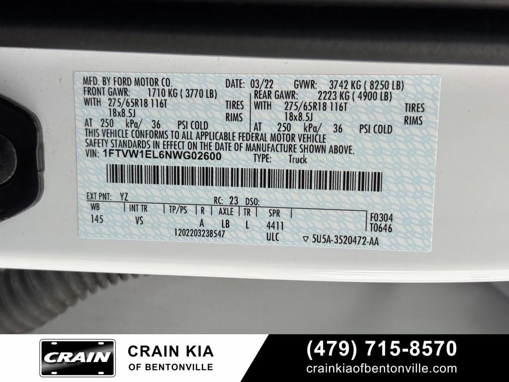 Used 2022 Ford F150 Lightning Pro AWD/4WD image 33