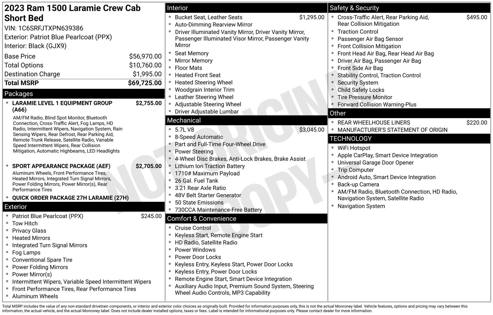 Used 2023 RAM 1500 Laramie AWD/4WD image 41