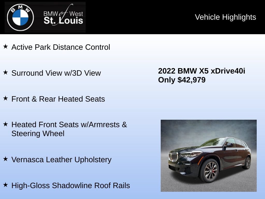 Used 2022 BMW X5 xDrive40i w/ M Sport Package AWD/4WD image 32