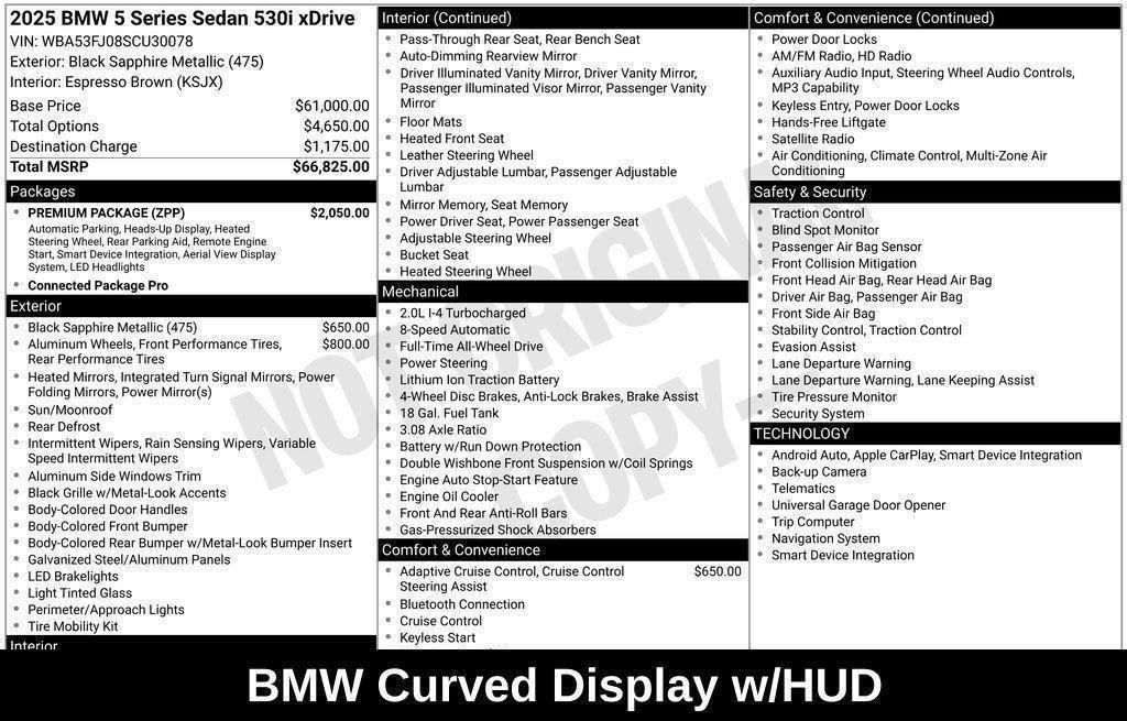 Used 2025 BMW 530i xDrive w/ Premium Package image 63