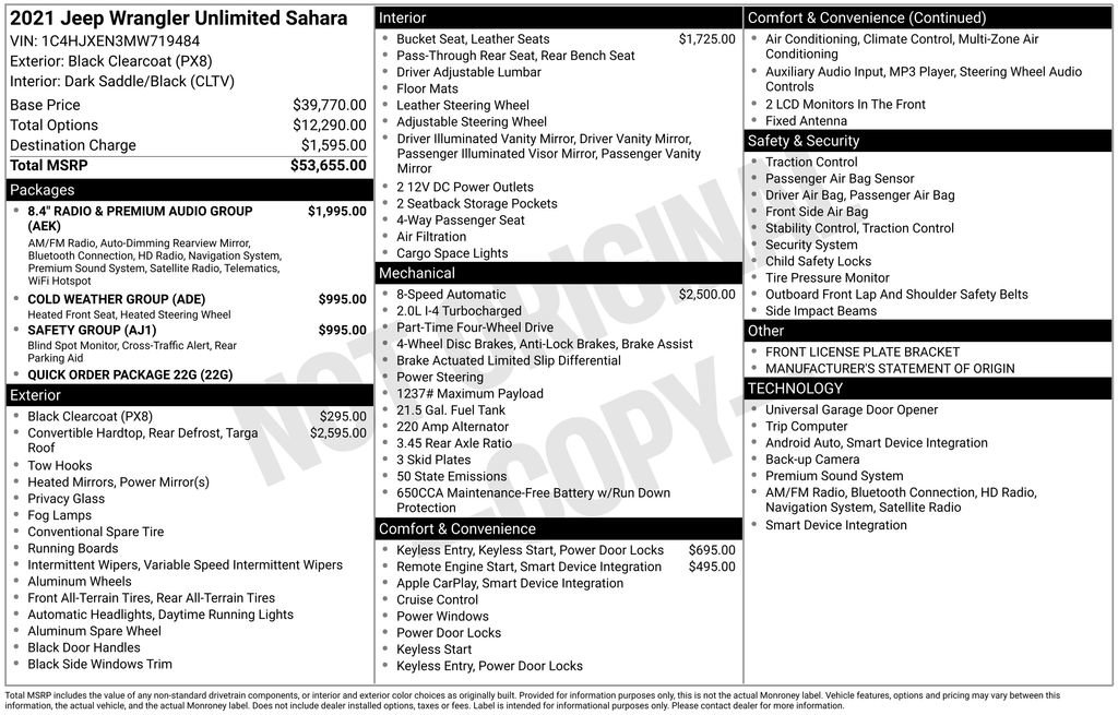 Used 2021 Jeep Wrangler Unlimited Sahara image 6