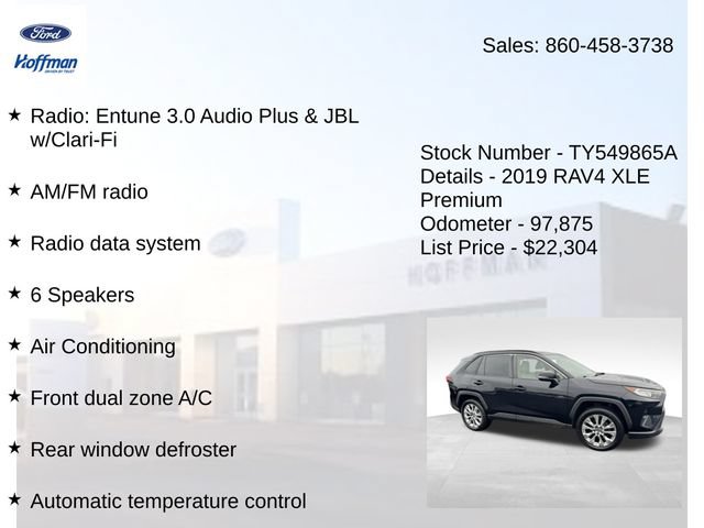 Used 2019 Toyota RAV4 XLE Premium w/ Cold Weather Package AWD/4WD image 10