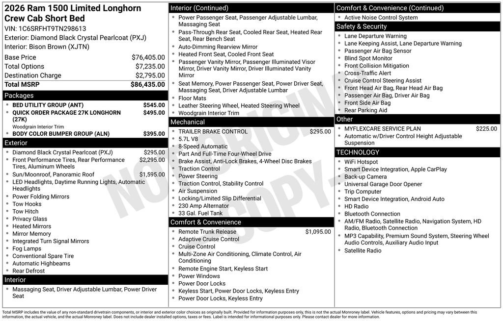 New 2026 RAM 1500 Limited w/ Bed Utility Group AWD/4WD image 37