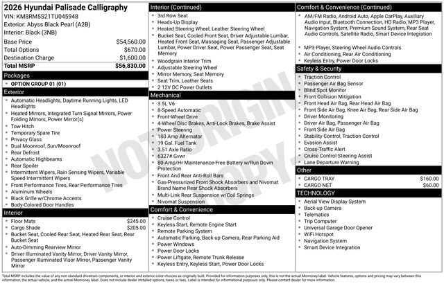 New 2026 Hyundai Palisade Calligraphy image 5