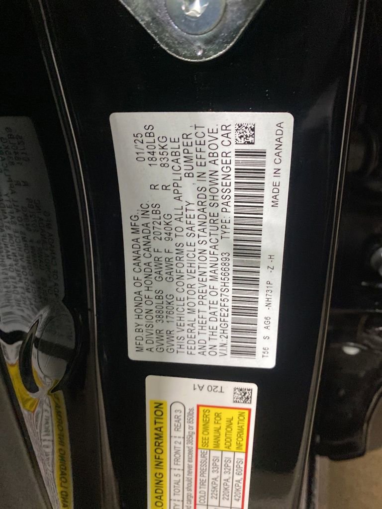 Certified 2025 Honda Civic Sport image 19