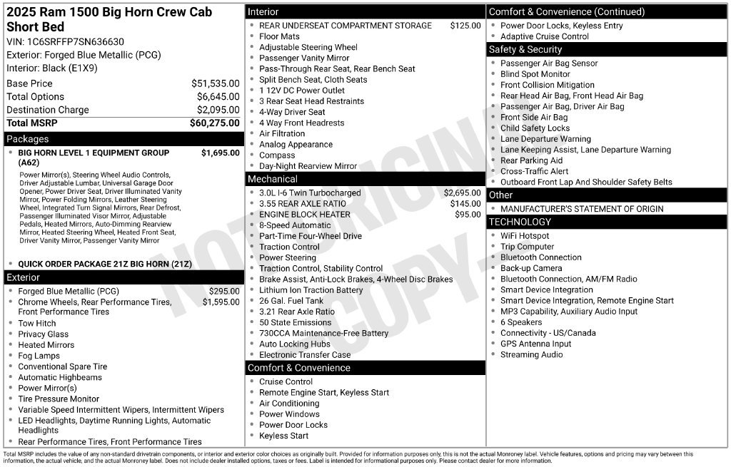 Certified 2025 RAM 1500 Big Horn AWD/4WD image 37