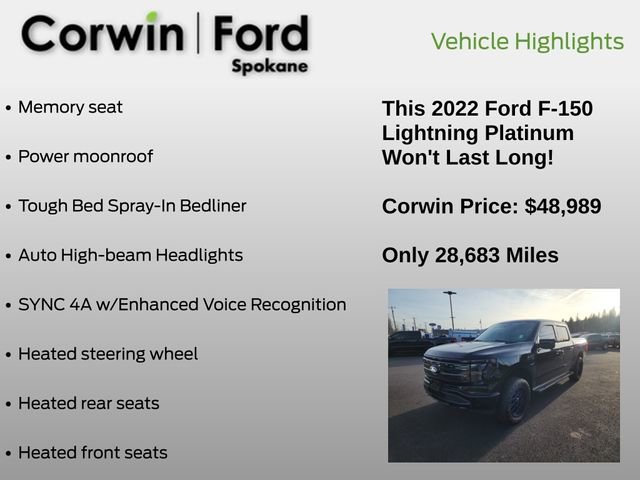 Used 2022 Ford F150 Lightning Platinum image 12