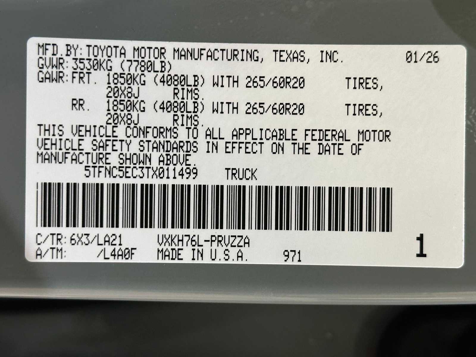 New 2026 Toyota Tundra Platinum image 32