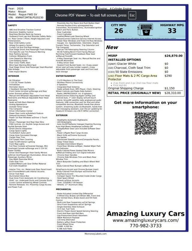 Used 2020 Nissan Rogue SV FWD image 19