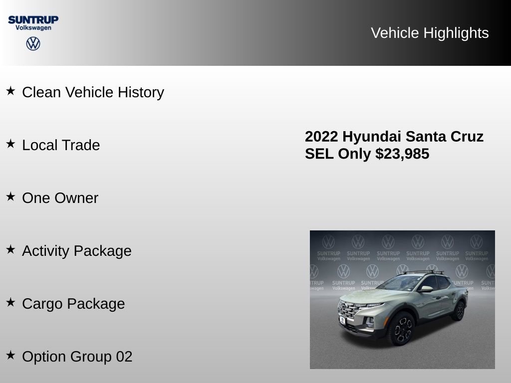Used 2022 Hyundai Santa Cruz SEL w/ Activity Package image 8