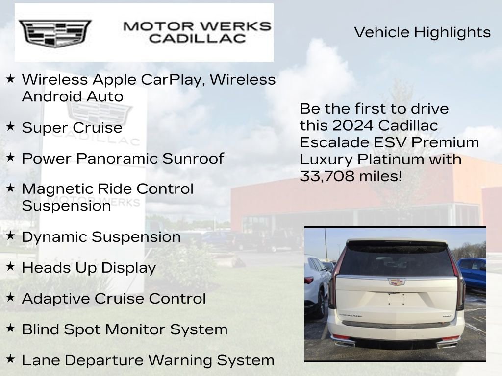 Used 2024 Cadillac Escalade ESV Premium Luxury Platinum w/ Heavy-Duty Trailer Package image 7
