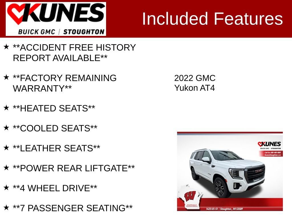 Used 2022 GMC Yukon AT4 w/ Max Trailering Package AWD/4WD image 3
