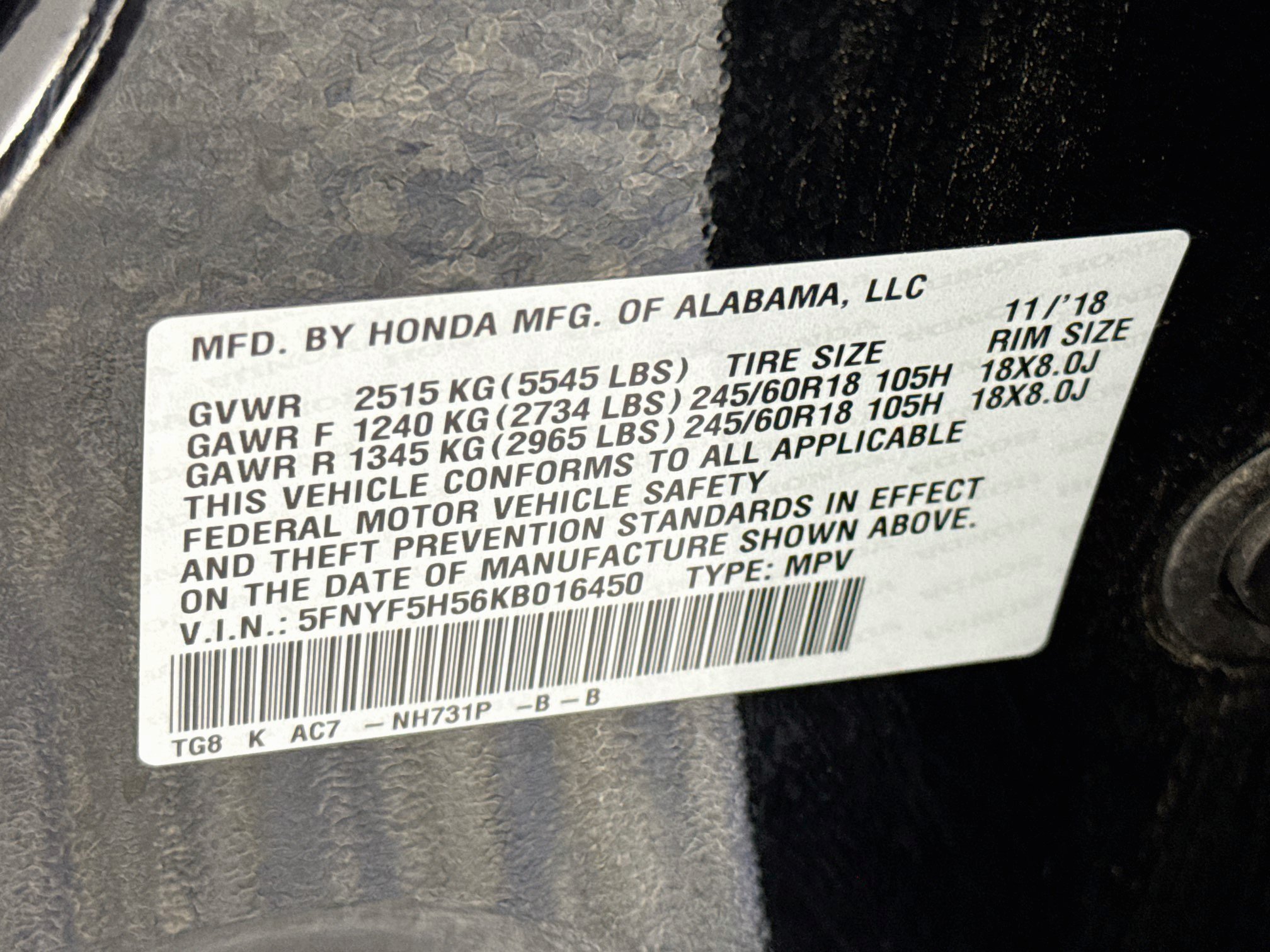 Certified 2019 Honda Pilot EX-L image 33