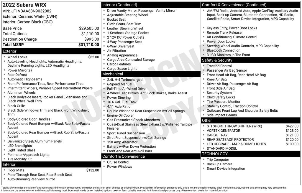 Used 2022 Subaru WRX image 7