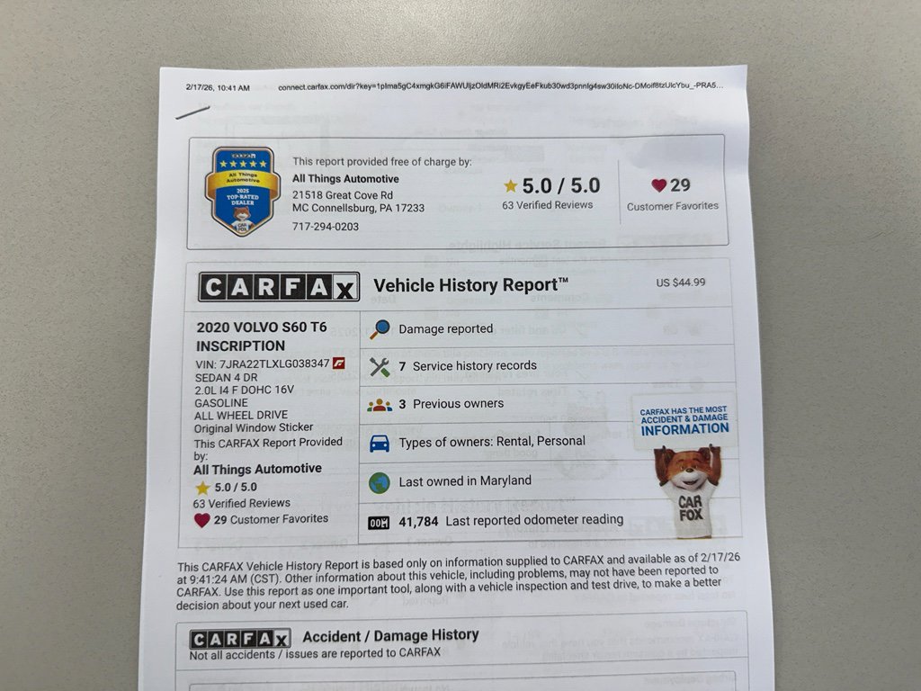 Used 2020 Volvo S60 T6 Inscription image 33