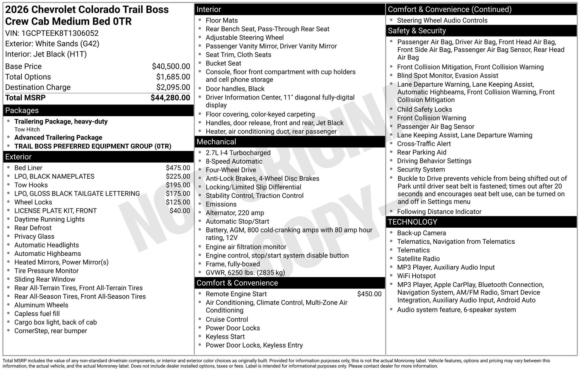 New 2026 Chevrolet Colorado Trail Boss AWD/4WD image 3