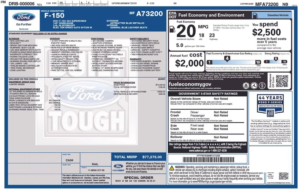 Used 2021 Ford F150 Limited AWD/4WD image 3