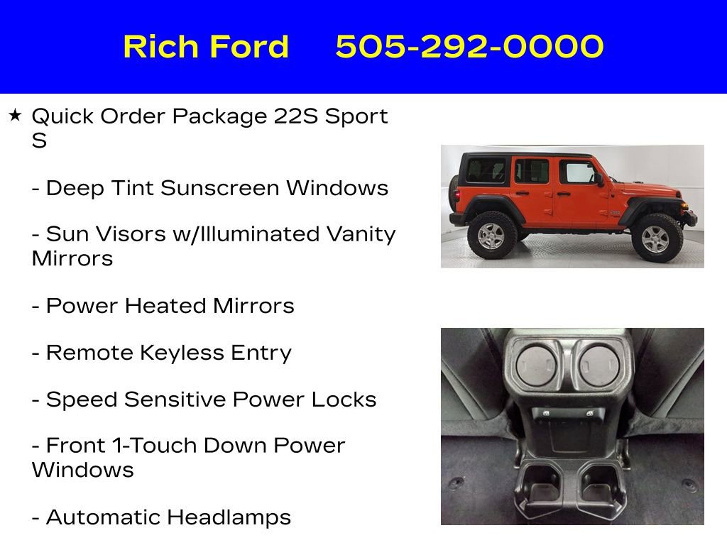 Used 2020 Jeep Wrangler Unlimited Sport S AWD/4WD image 11