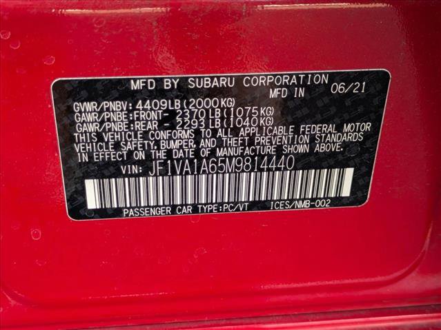 Used 2021 Subaru WRX w/ Popular Package #1 image 24