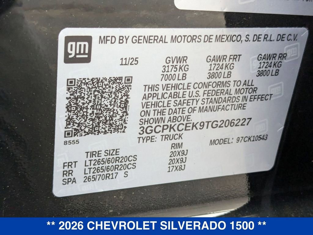 New 2026 Chevrolet Silverado 1500 Custom Trail Boss w/ LPO, Dark Essentials Package image 31