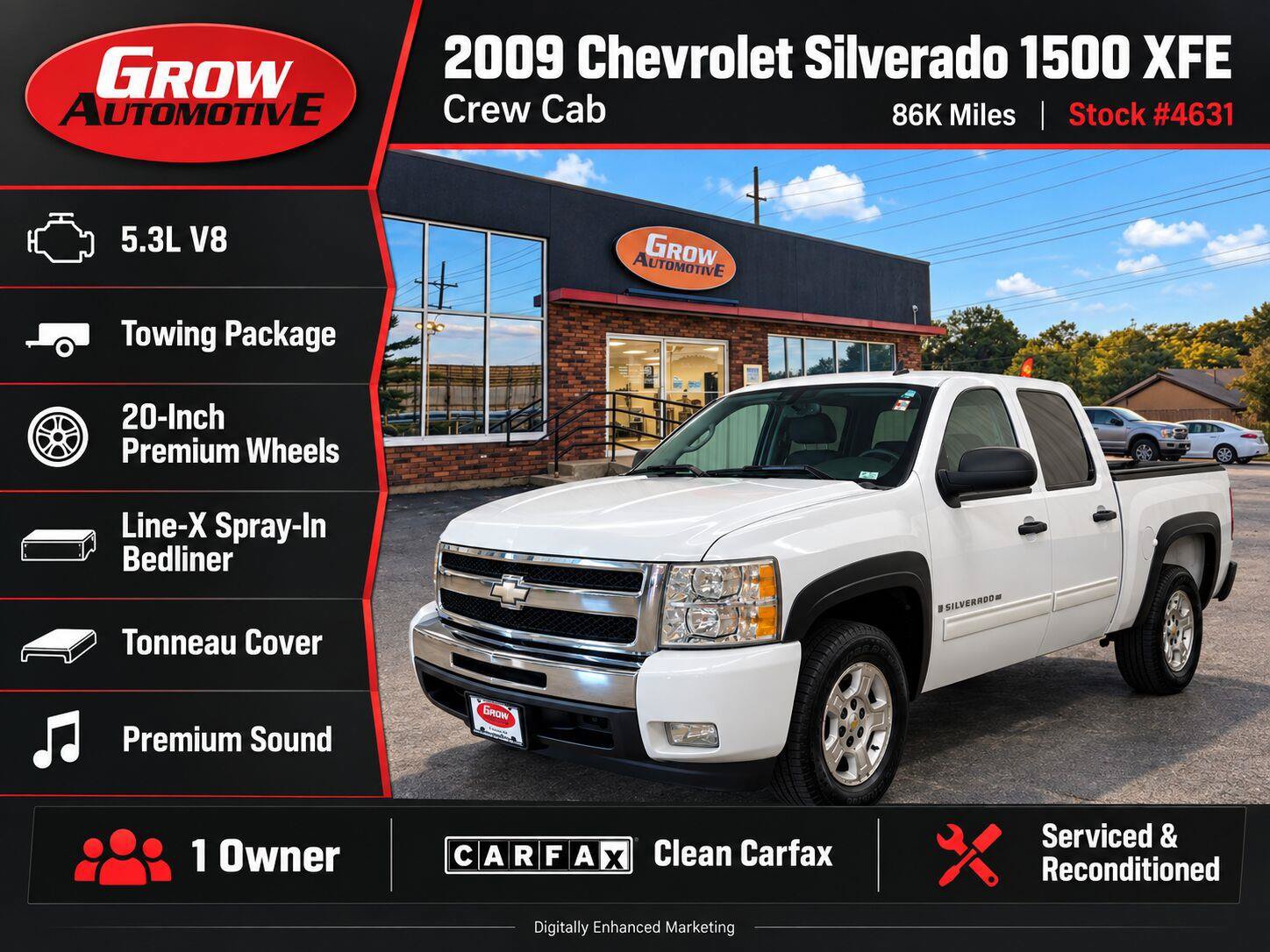 Used 2009 Chevrolet Silverado 1500 2WD Crew Cab w/ Exterior Plus Package image 2