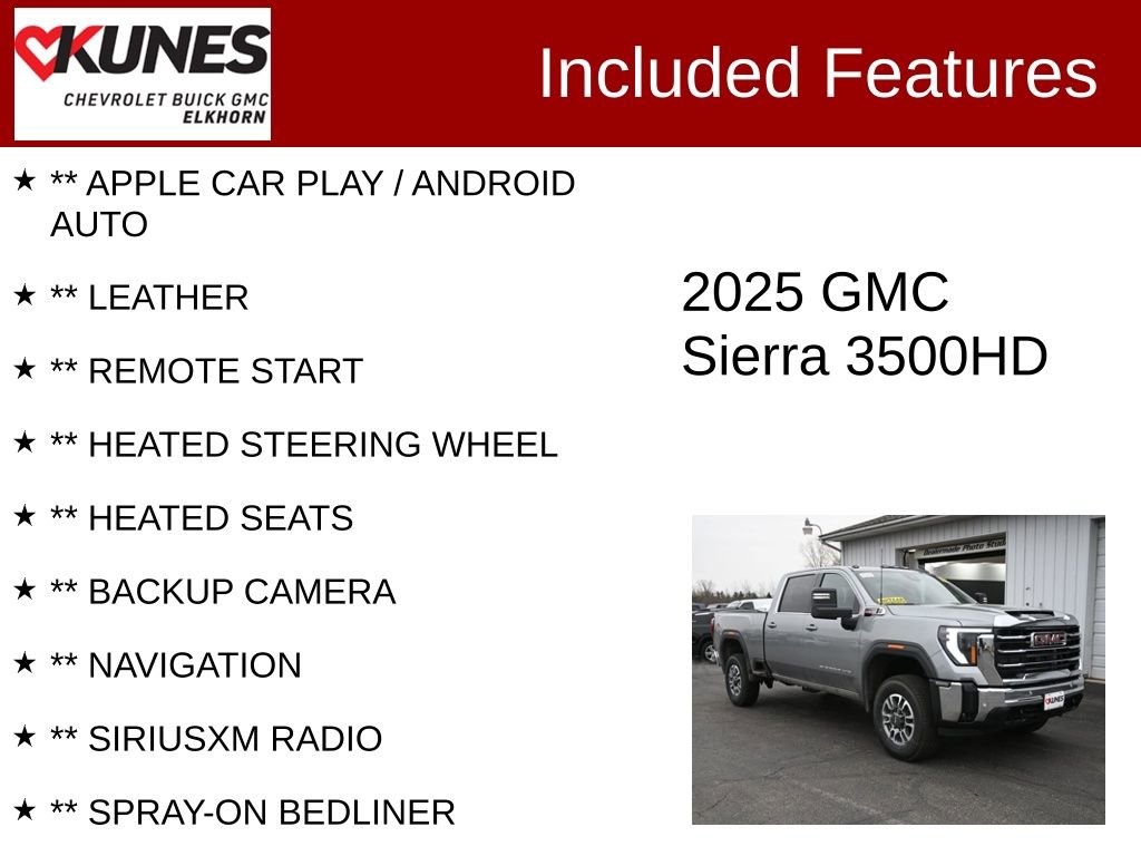 Used 2025 GMC Sierra 3500 SLE w/ SLE Value Package image 2