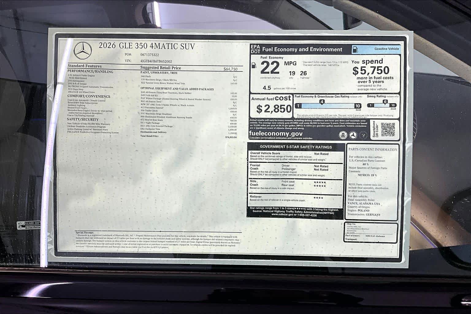 New 2026 Mercedes-Benz GLE 350 4MATIC image 18