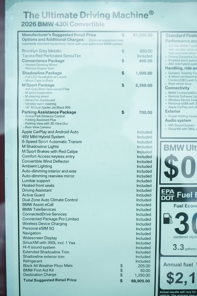 New 2026 BMW 430i Convertible w/ M Sport Package image 10