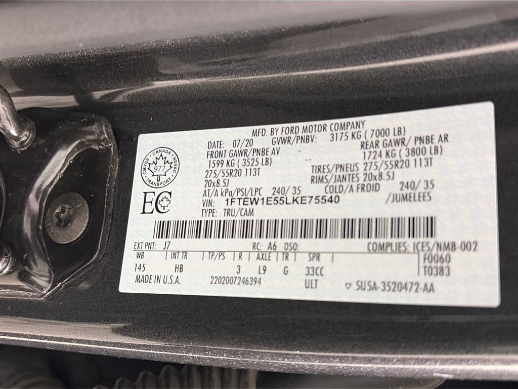 Used 2020 Ford F150 Lariat w/ Equipment Group 502A Luxury AWD/4WD image 9