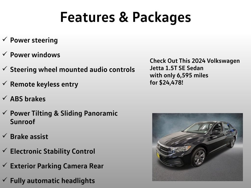 Used 2024 Volkswagen Jetta SE w/ Panoramic Sunroof Package FWD image 8