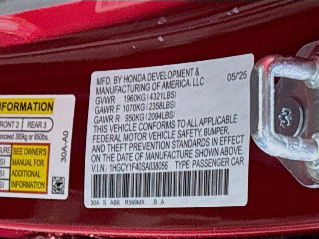 New 2025 Honda Accord SE image 26