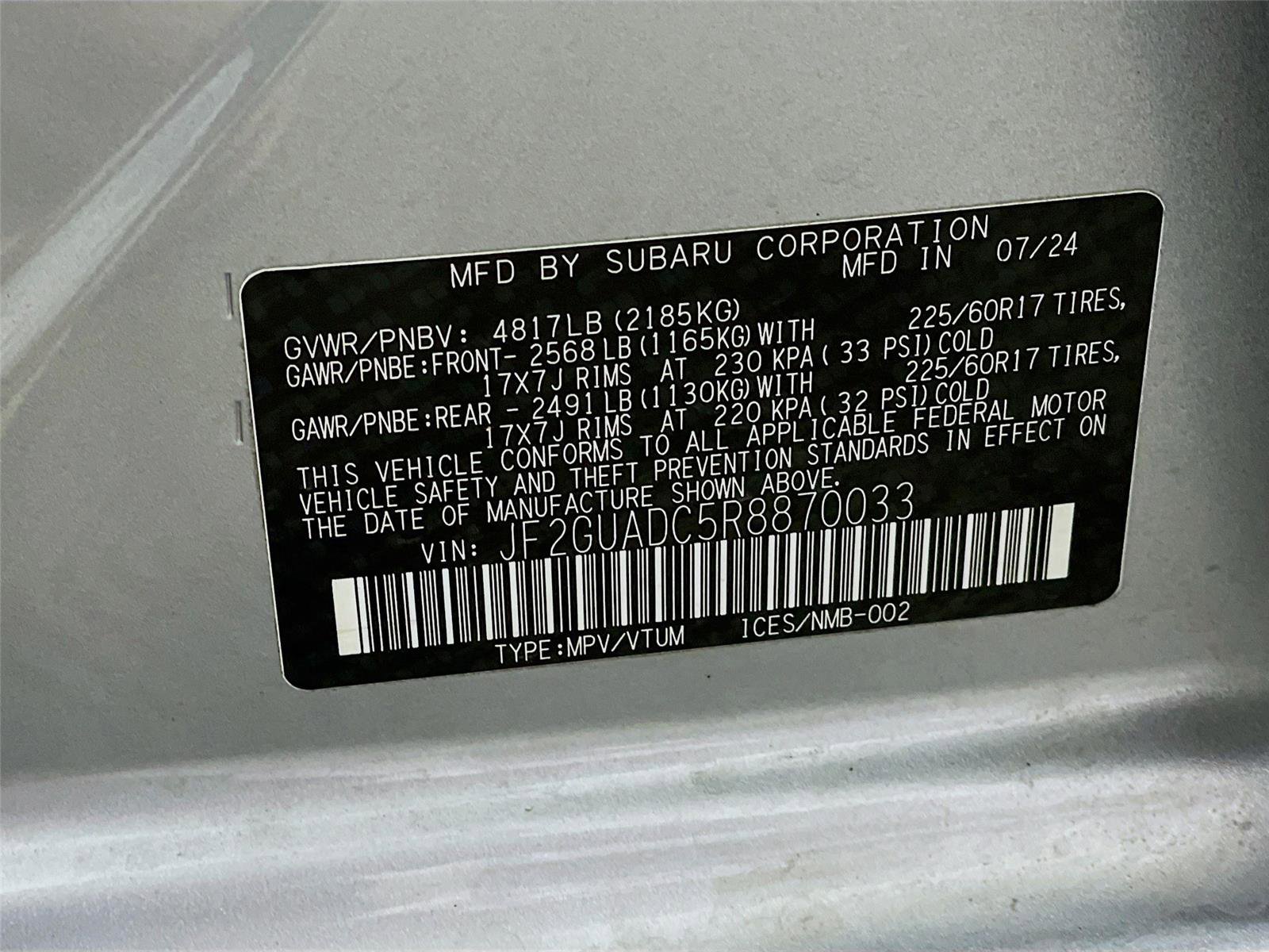 Certified 2024 Subaru Crosstrek 2.0i Premium image 33