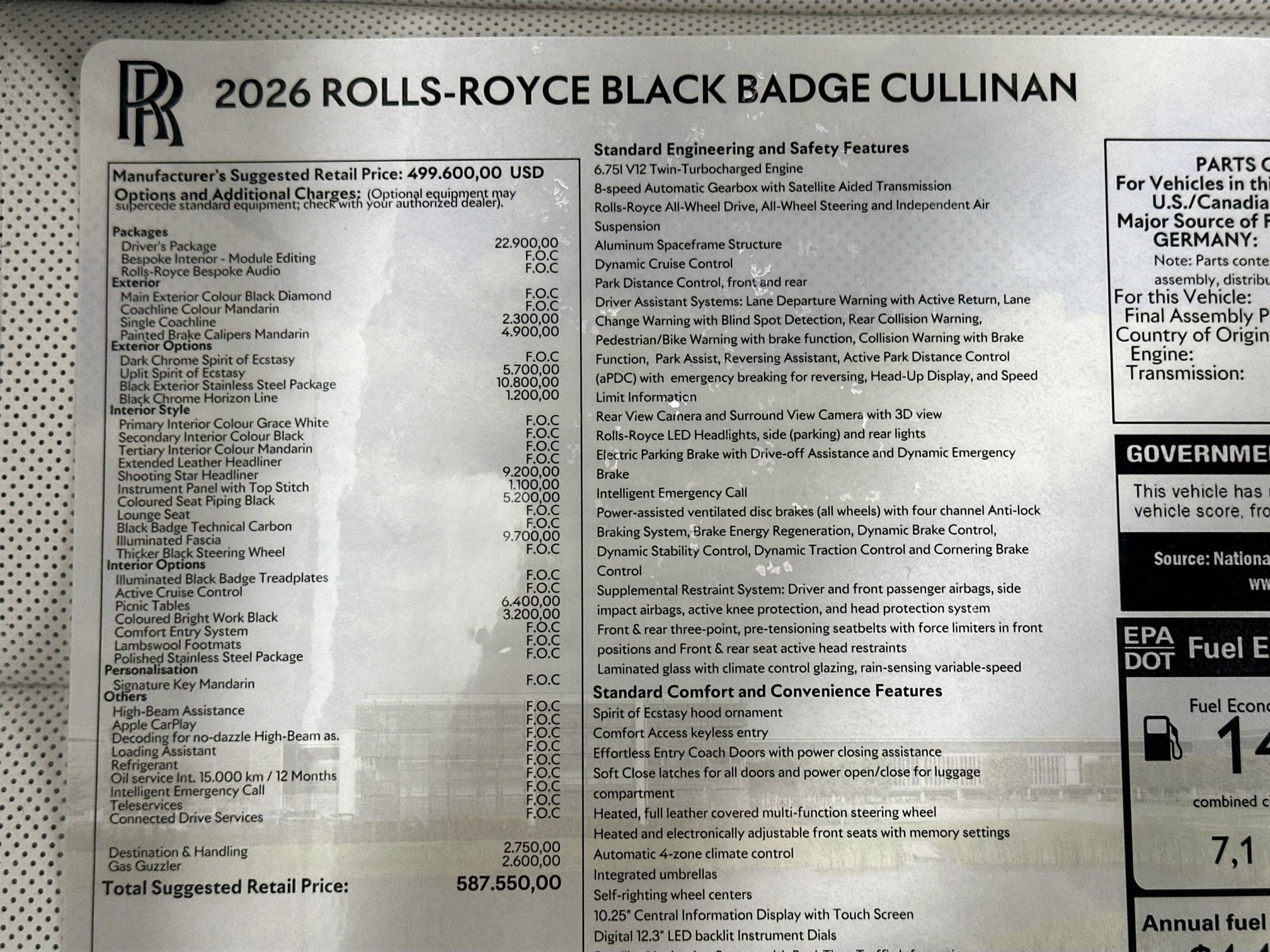 New 2026 Rolls-Royce Cullinan Black Badge AWD/4WD image 32