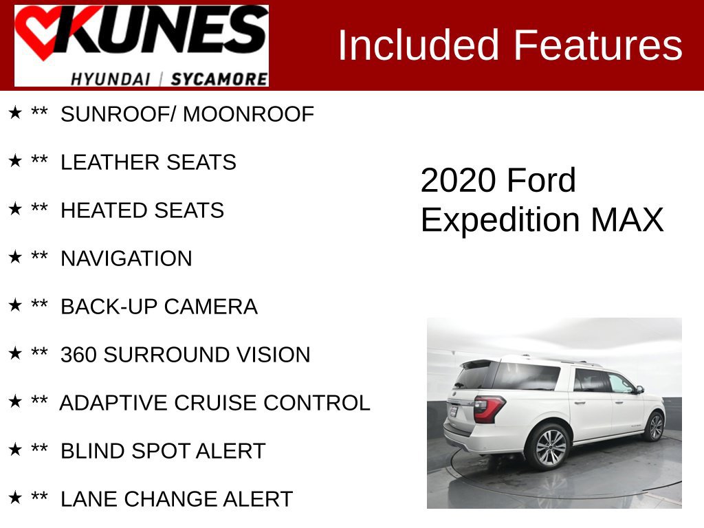 Used 2020 Ford Expedition Max Platinum AWD/4WD image 2