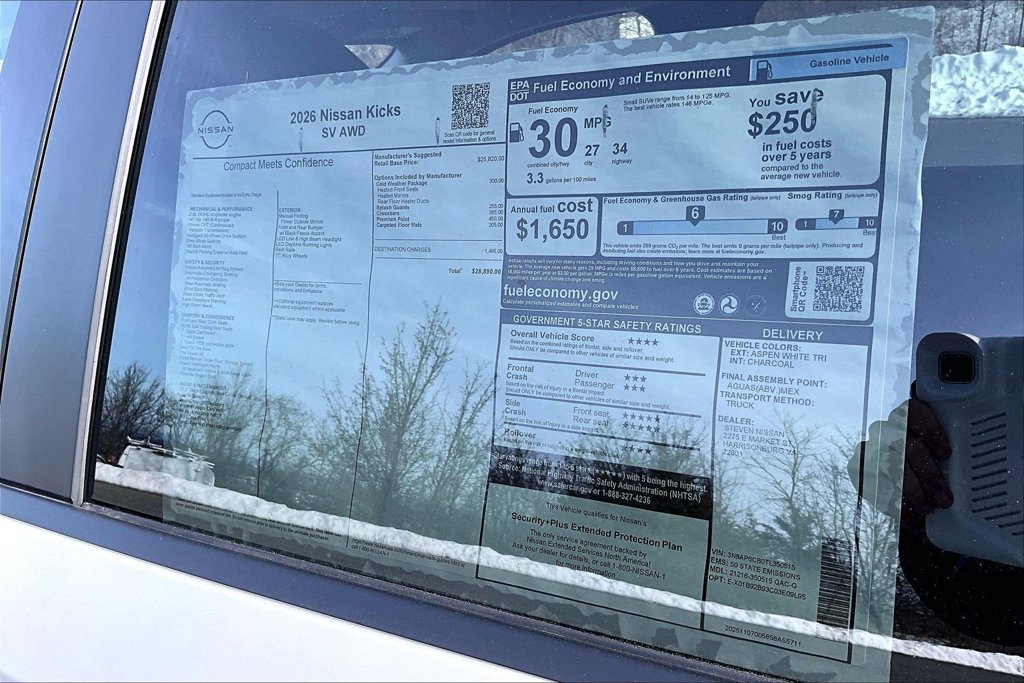 New 2026 Nissan Kicks SV w/ Cold Weather Package AWD/4WD image 13