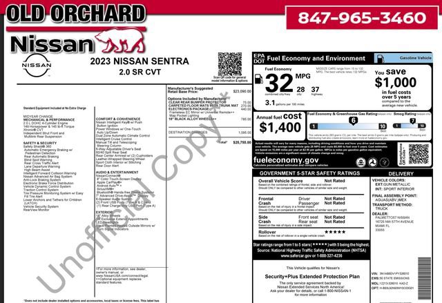 Used 2023 Nissan Sentra SR w/ Electronics Package image 8