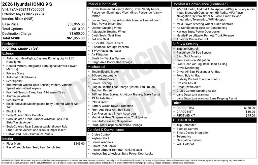 New 2026 Hyundai Ioniq 9 S image 6