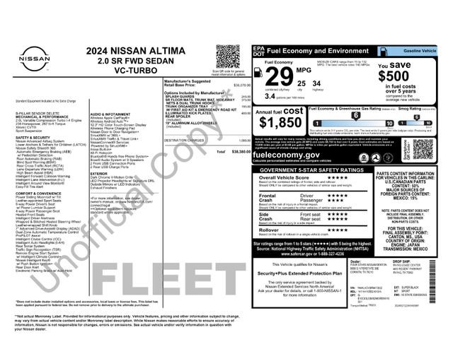 Used 2024 Nissan Altima 2.0 SR FWD image 2